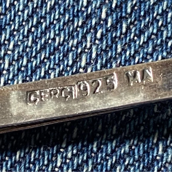 Vintage Turkish Ottoman Tie Clip Sultan Tughra Sterling Silver Suleiman Insignia - Picture 16 of 16